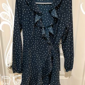 Navy wrap dress from forever 21